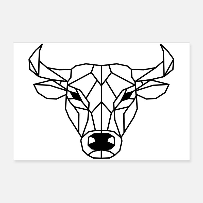 Ochse Polygon Poster 90x60 cm