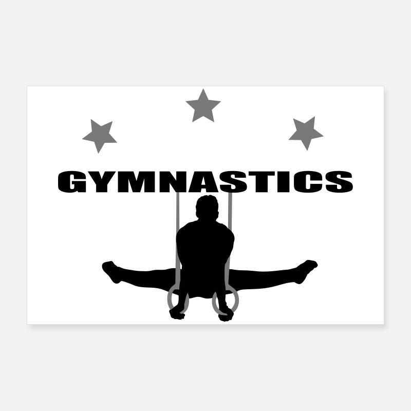 gymnastics men Poster 36" x 24" (90x60 cm)