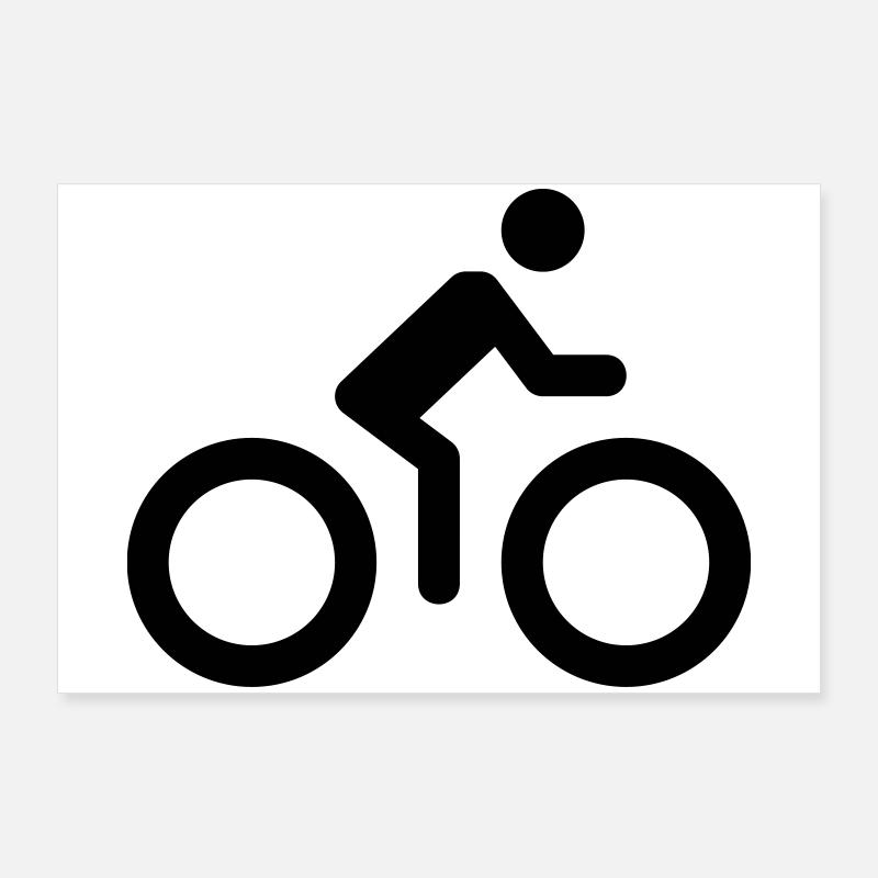 Logo de vélo Poster 90 x 60 cm