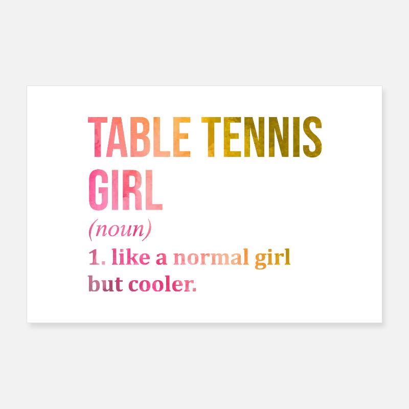 Table Tennis Poster 36" x 24" (90x60 cm)