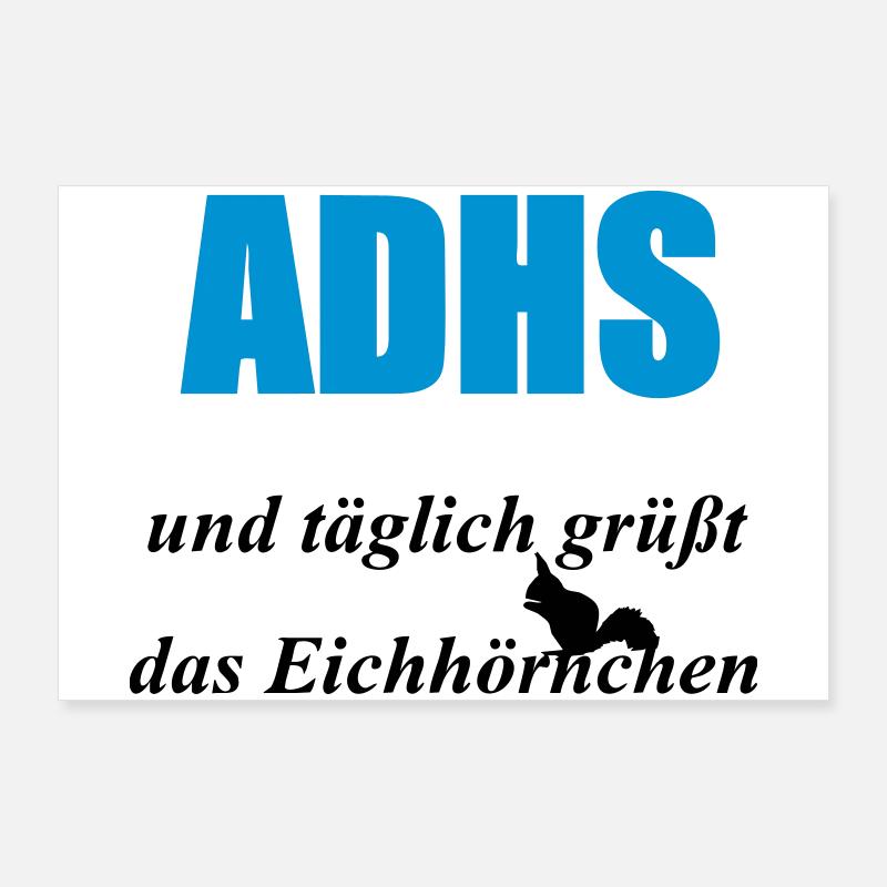 ADHS Eichhörnchen Geschenk Poster 90x60 cm
