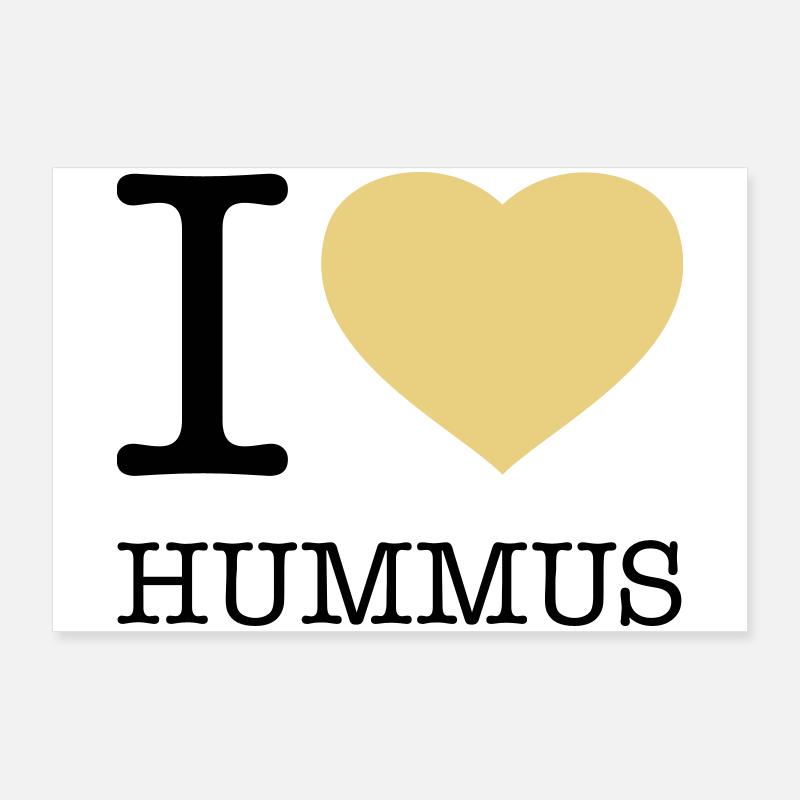 I LOVE HUMMUS Poster 36" x 24" (90x60 cm)
