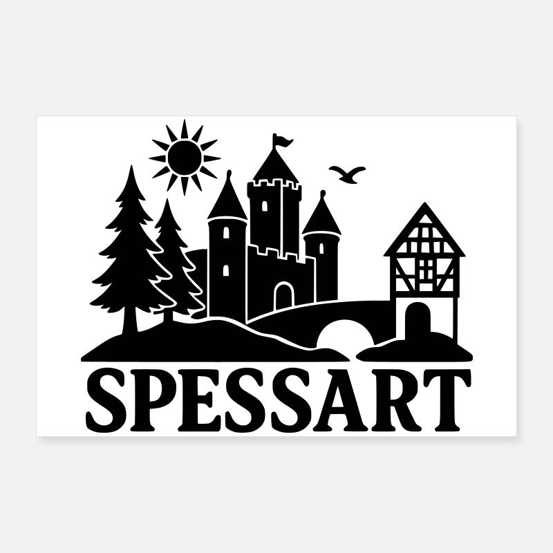 Spessart Silhouette Poster 90x60 cm