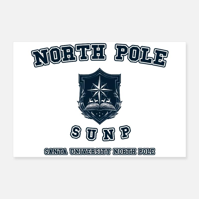 North Pole University Poster 36" x 24" (90x60 cm)