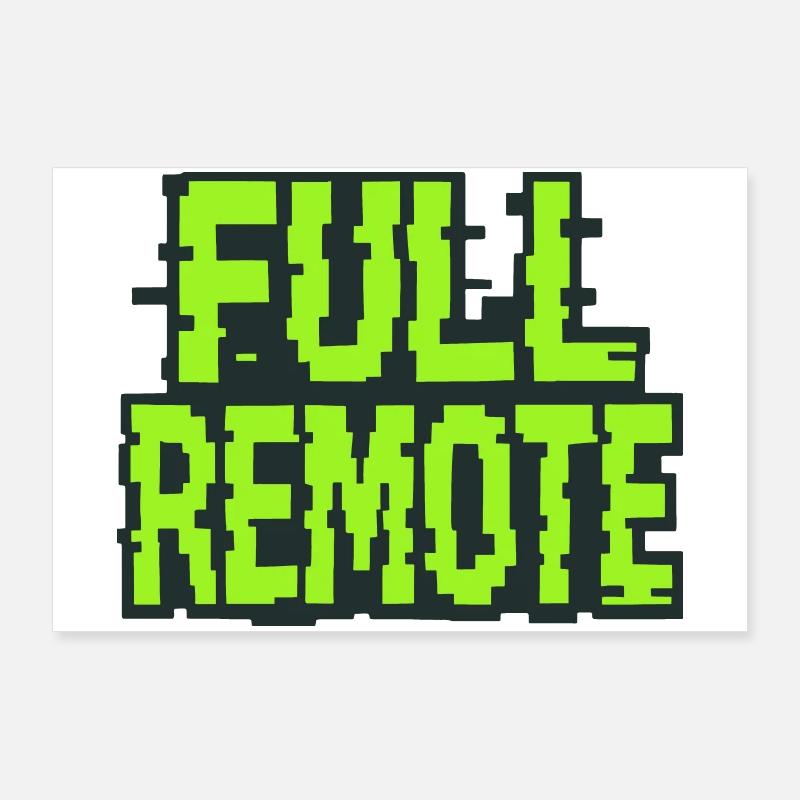 Vollständig remote: 100% Remote-Experte Poster 90x60 cm