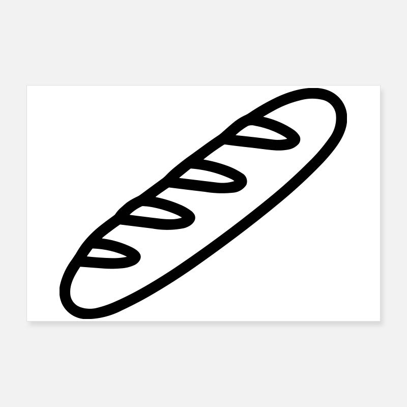 baguette Poster 90 x 60 cm