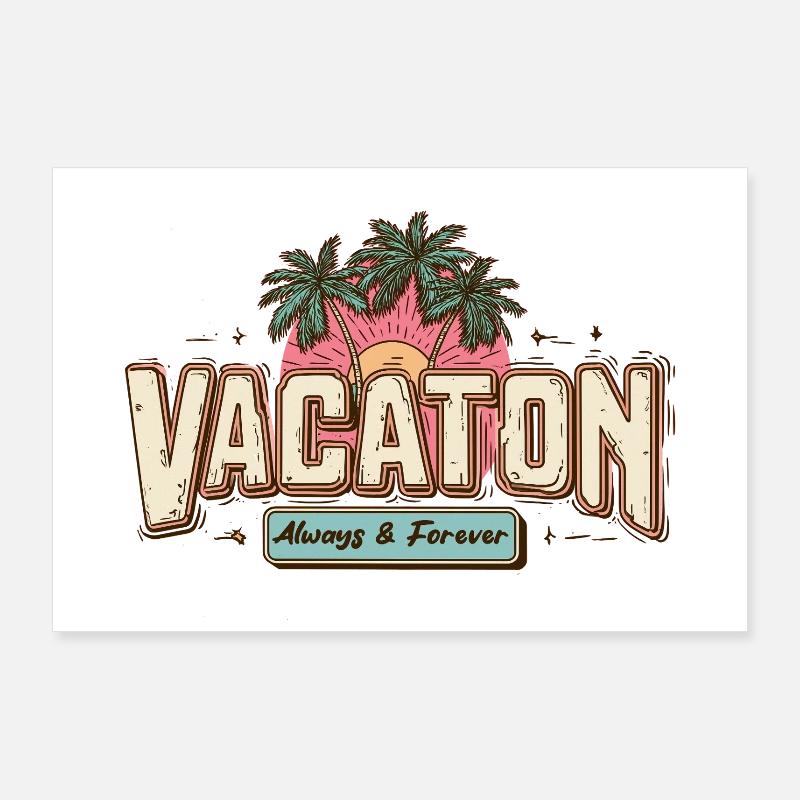 Vacation Retro Poster 36" x 24" (90x60 cm)