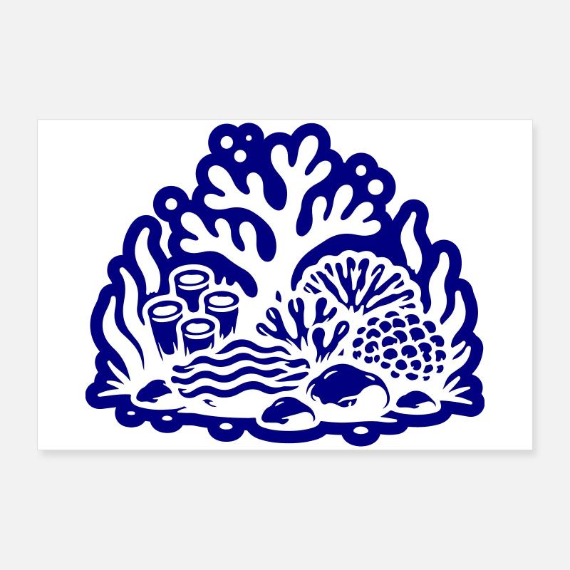 Coral Reef Ocean Poster 36" x 24" (90x60 cm)