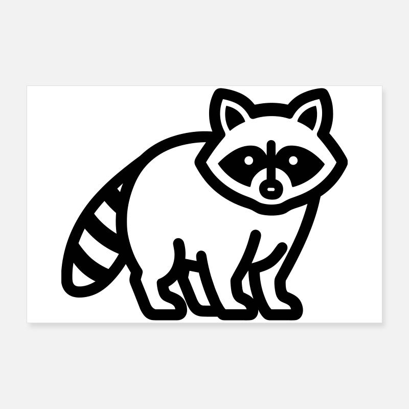 Waschbär Poster 90x60 cm