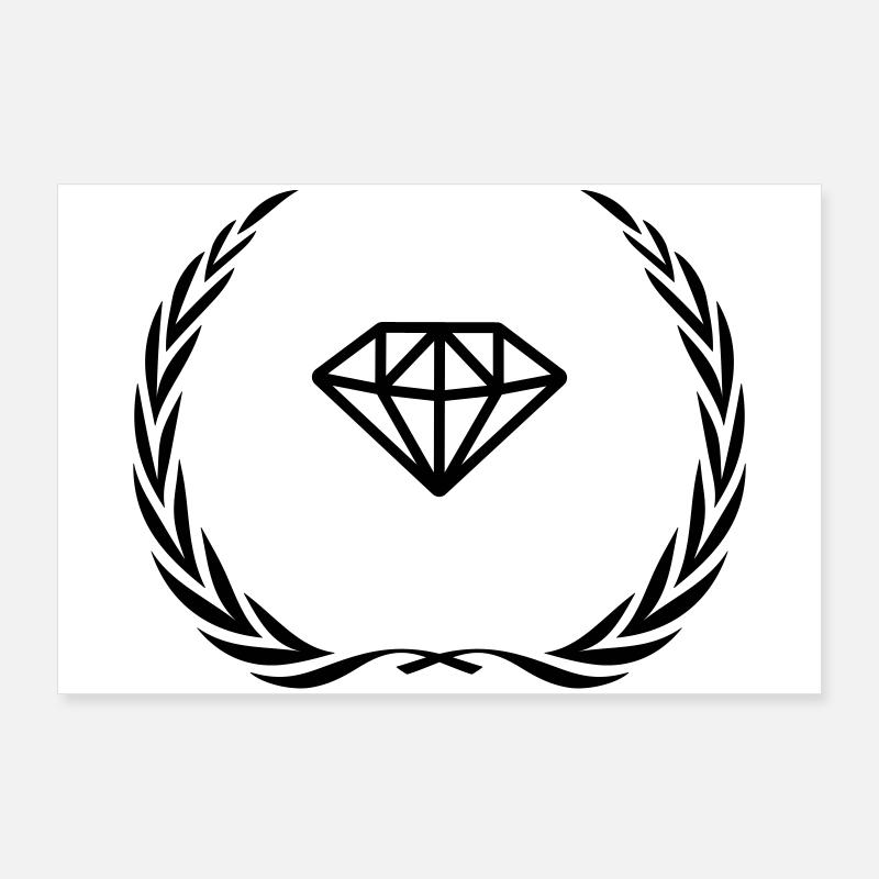 Diamond Symbol Wreath Poster 36" x 24" (90x60 cm)