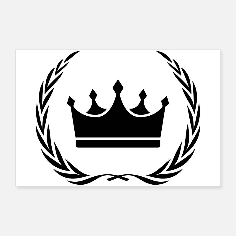 Krone Symbol Kranz Poster 90x60 cm