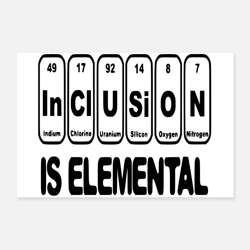 Inklusion ist elementar, entscheidend, essentiell # Poster 90x60 cm