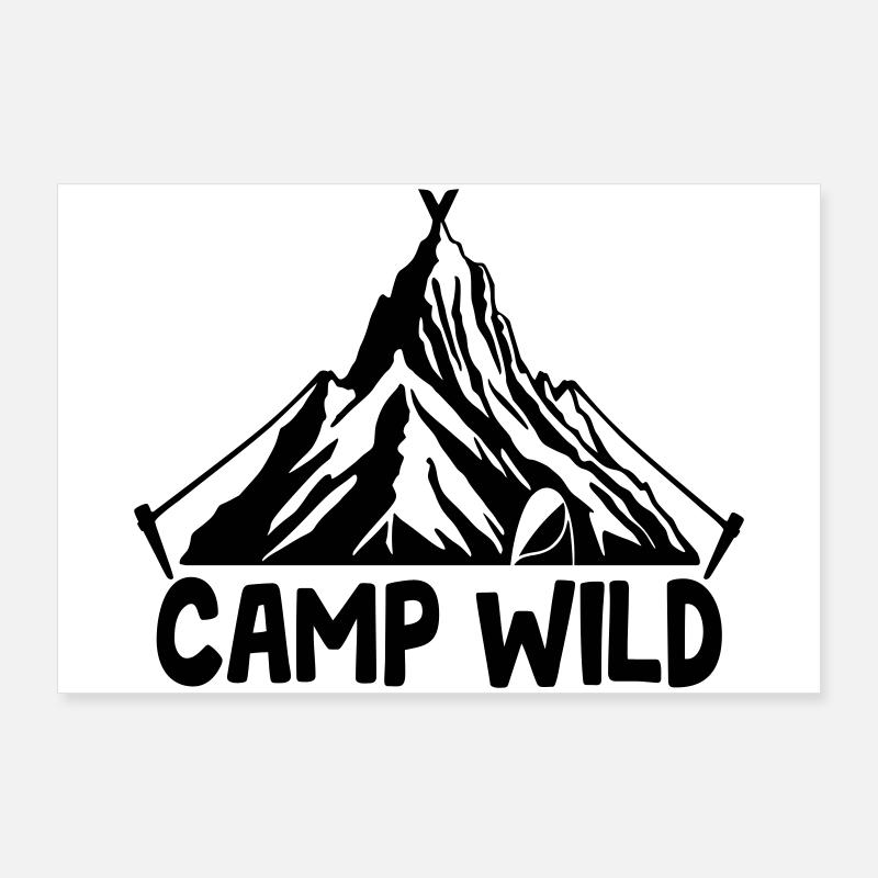 Camp Wild - Bergzelt [Schwarz] Poster 90x60 cm