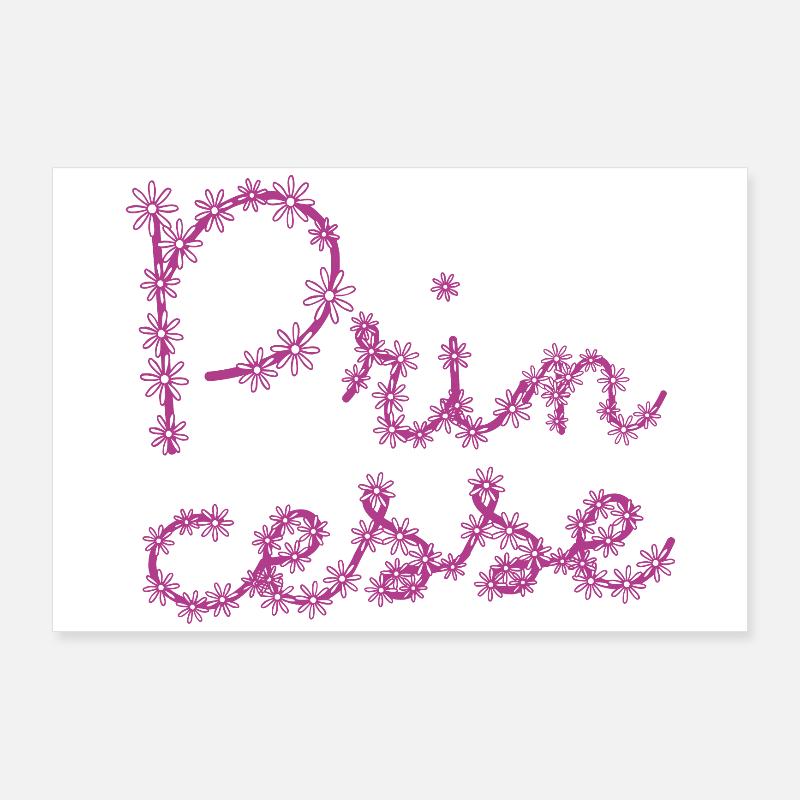 Princesse avec des fleurs ! ma princesse Poster 90 x 60 cm