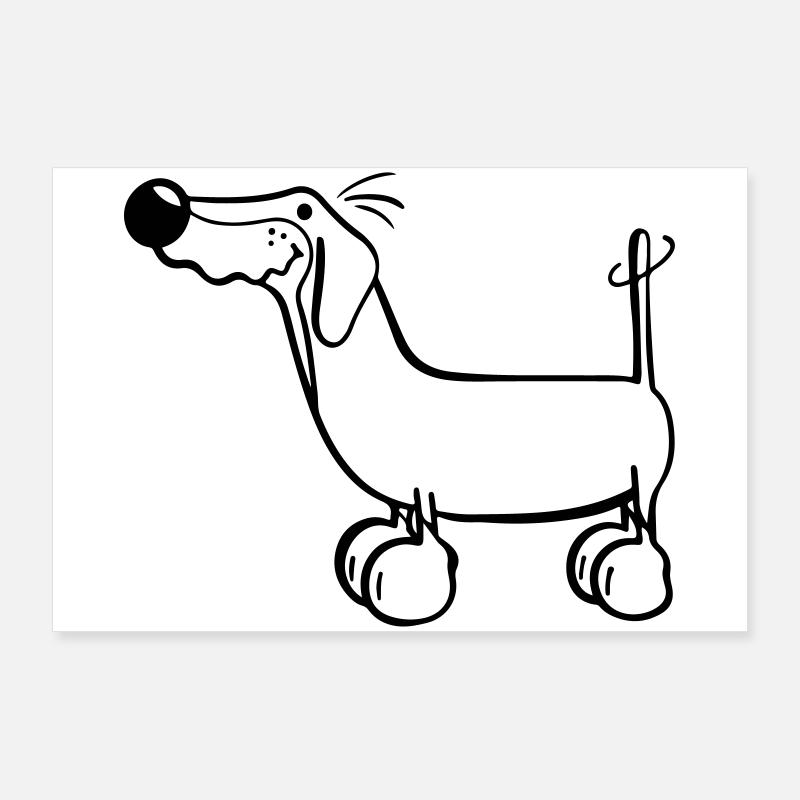 Teckel Poster 90 x 60 cm