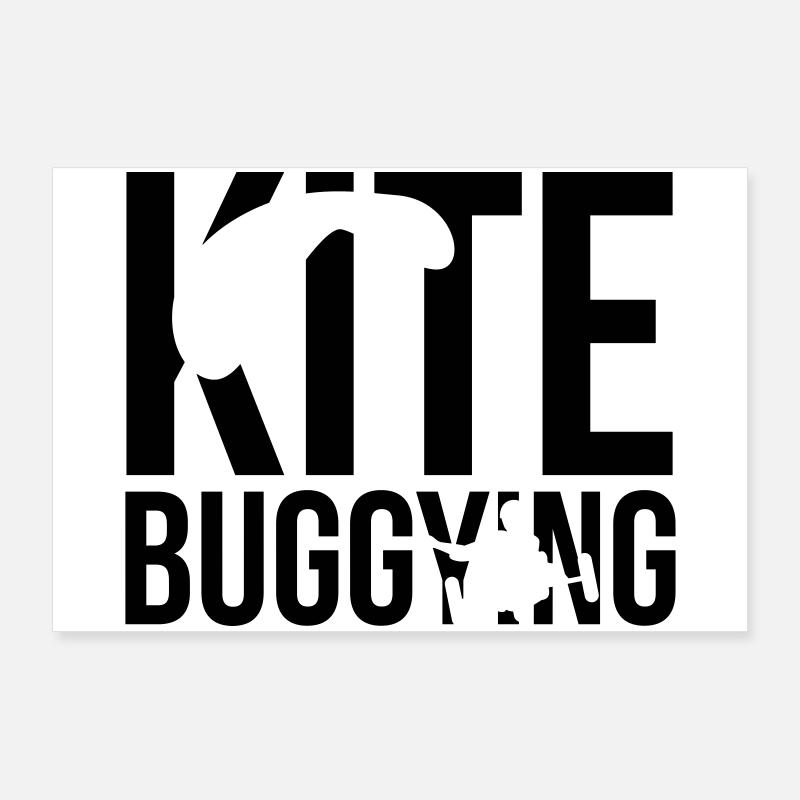 kitebuggying Poster 90 x 60 cm