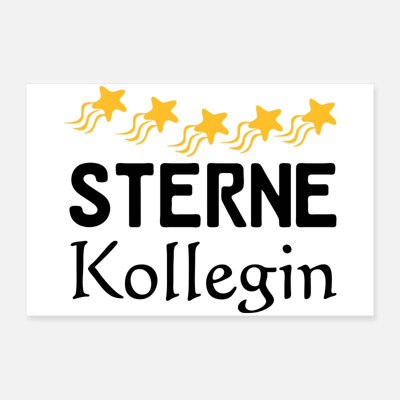 Sterne Kollegin Geschenk Poster 90x60 cm
