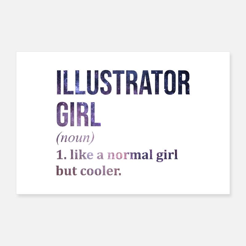 Illustrator Illustrator Illustrator Poster 36" x 24" (90x60 cm)