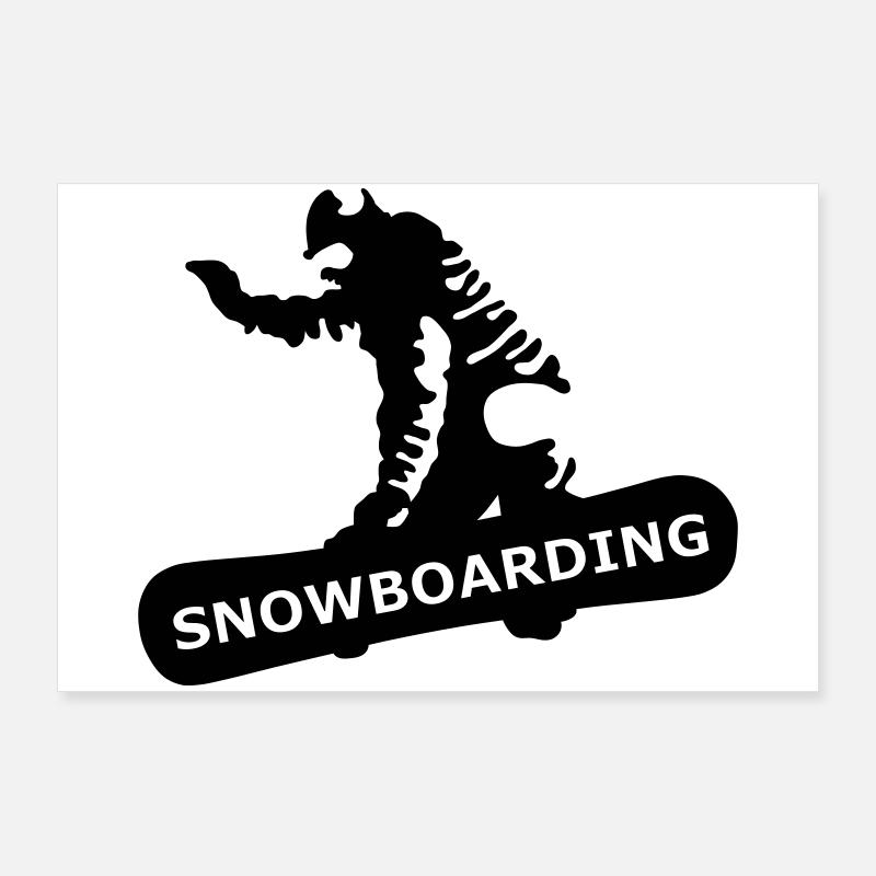 Planche à neige Poster 90 x 60 cm