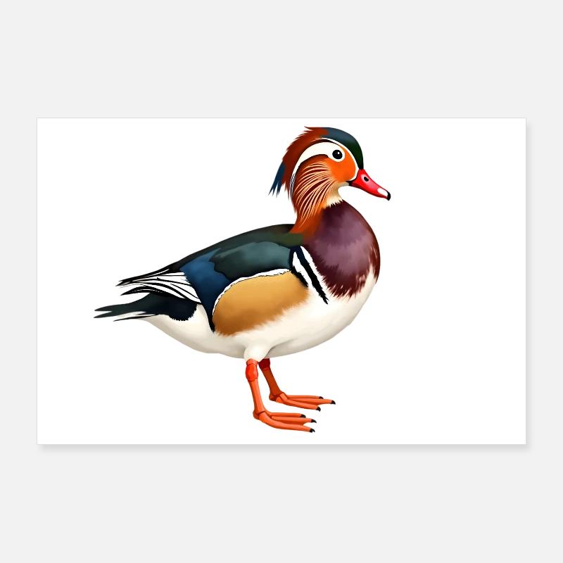 canard mandarin Poster 90 x 60 cm