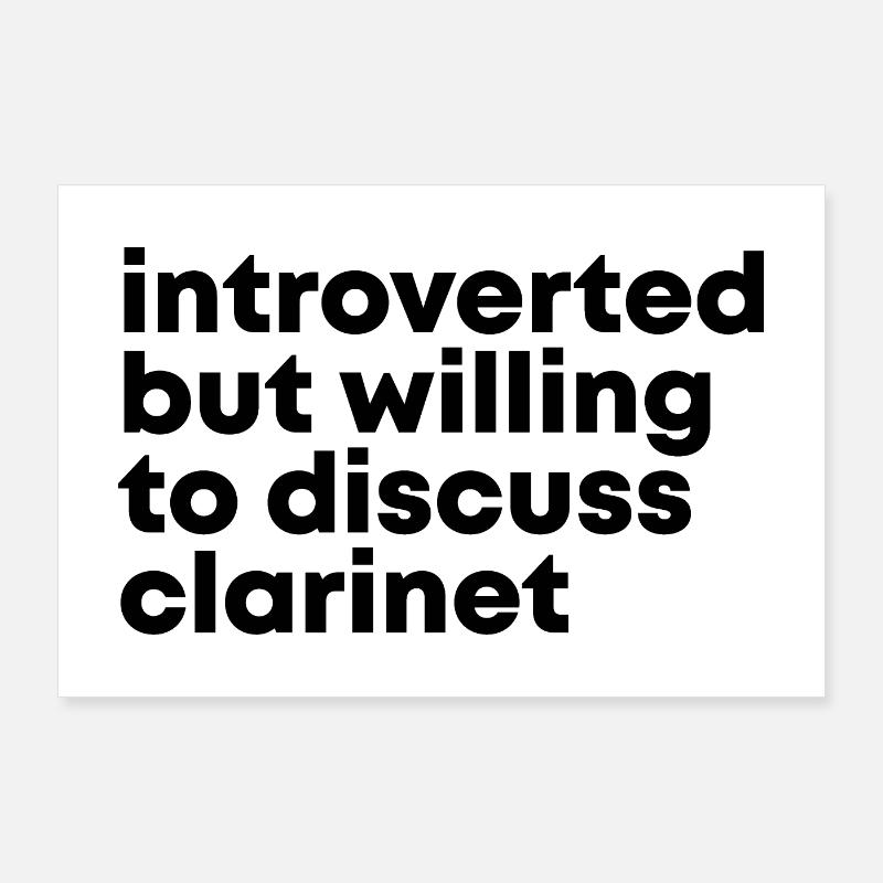 clarinette Poster 90 x 60 cm