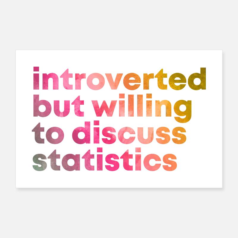 Statistik - Poster 90x60 cm - Weiß