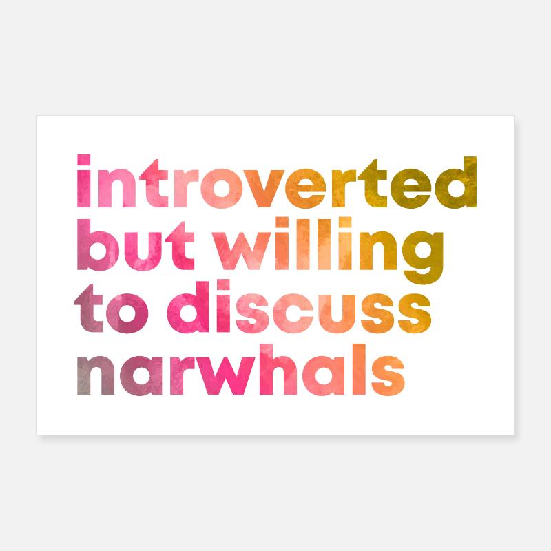 Narwhal Poster 36" x 24" (90x60 cm)