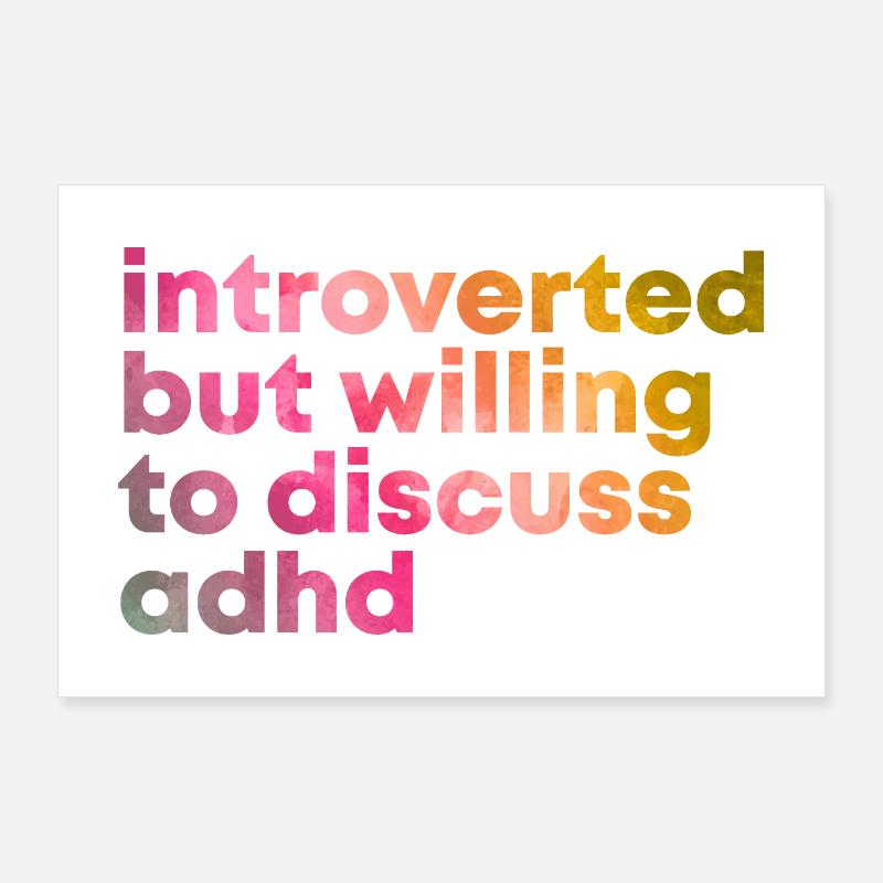 ADHS - Poster 90x60 cm - Weiß