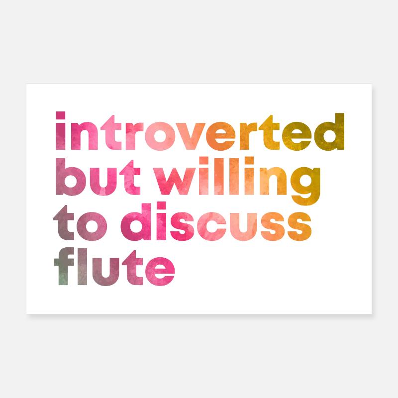 Flöte Poster 90x60 cm