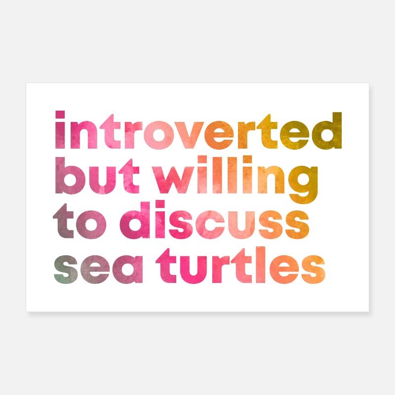 Sea Turtle Poster 36" x 24" (90x60 cm)