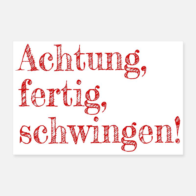 Attention, ready, swing Poster 36" x 24" (90x60 cm)