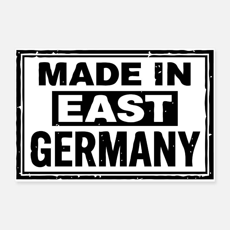 Made in East Germany Ostalgie Mug Socks Top Poster 36" x 24" (90x60 cm)