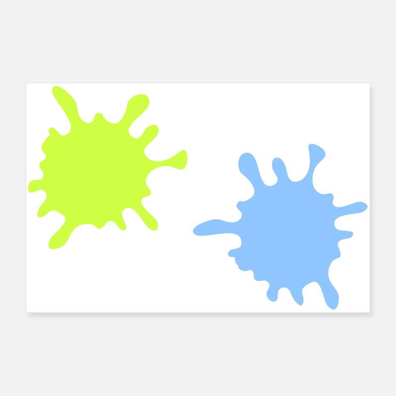 Neon Splash Splatter Poster 36" x 24" (90x60 cm)