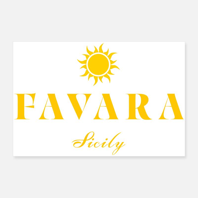 Favara Sicily Suncrest Poster 36" x 24" (90x60 cm)