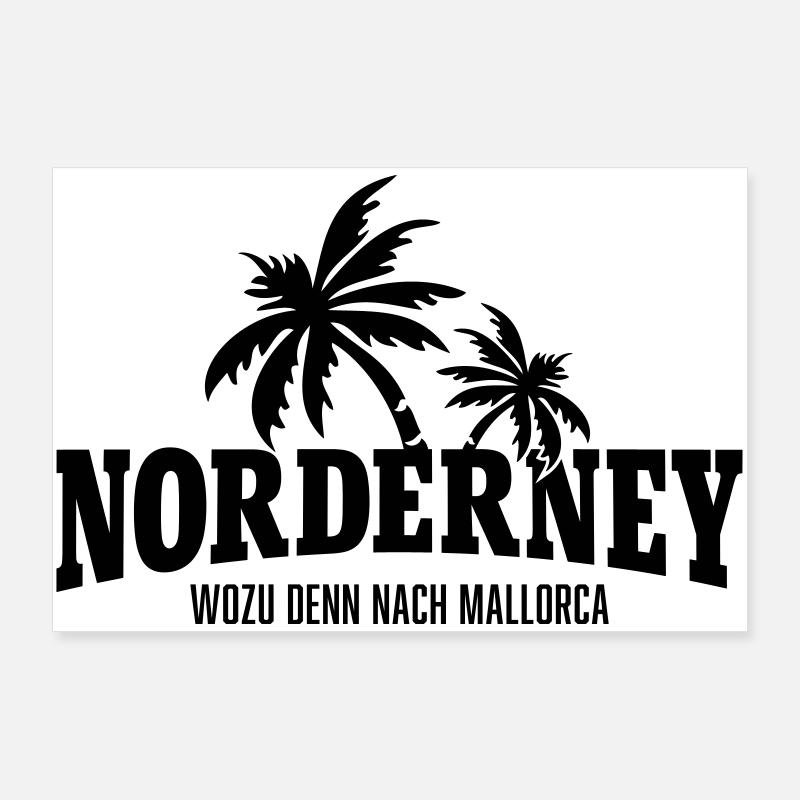 Norderney Why go to Mallorca Poster 36" x 24" (90x60 cm)