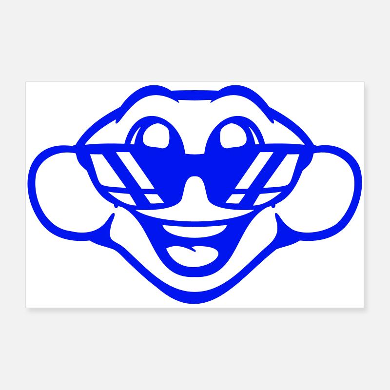 frog toad cool sunglasses laughing happy cute Poster 36" x 24" (90x60 cm)