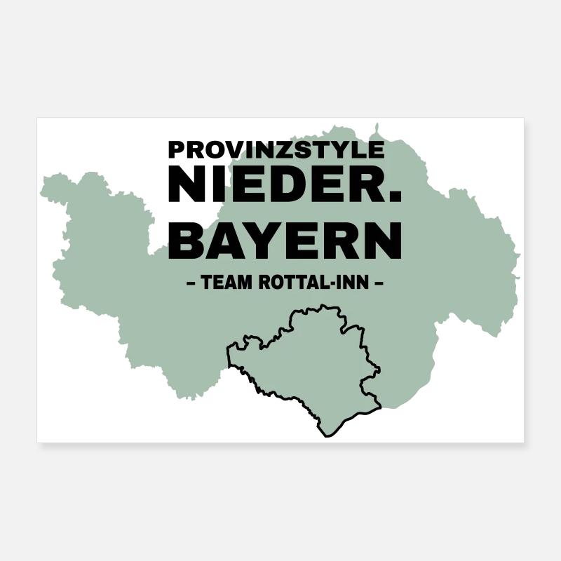 Basse-Bavière | ROTTAL-INN - Poster 90 x 60 cm - blanc