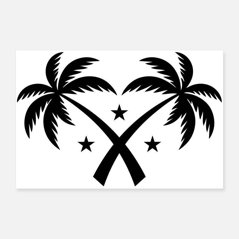 Palme Symbol Insel Poster 90x60 cm