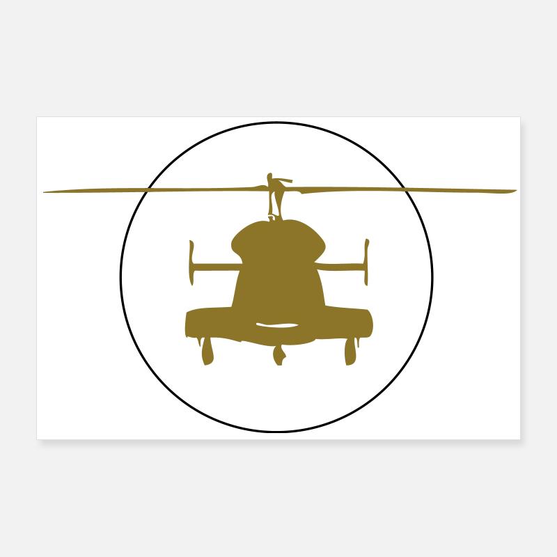 Logo de l'hélicoptère Poster 90 x 60 cm