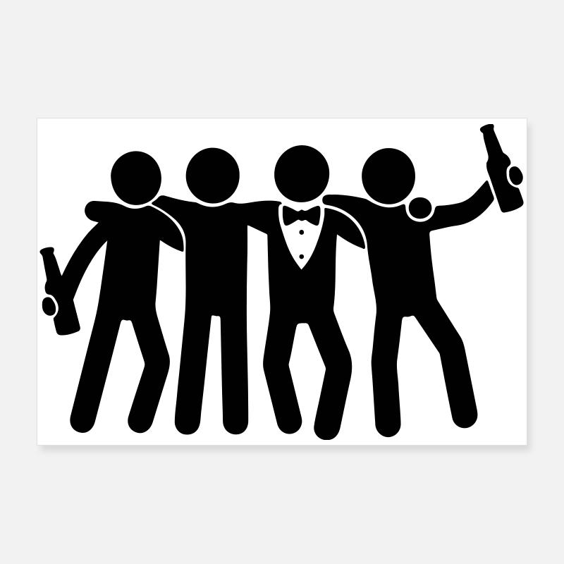 Junggesellenabschied Jga Team Bräutigam Poster 90x60 cm