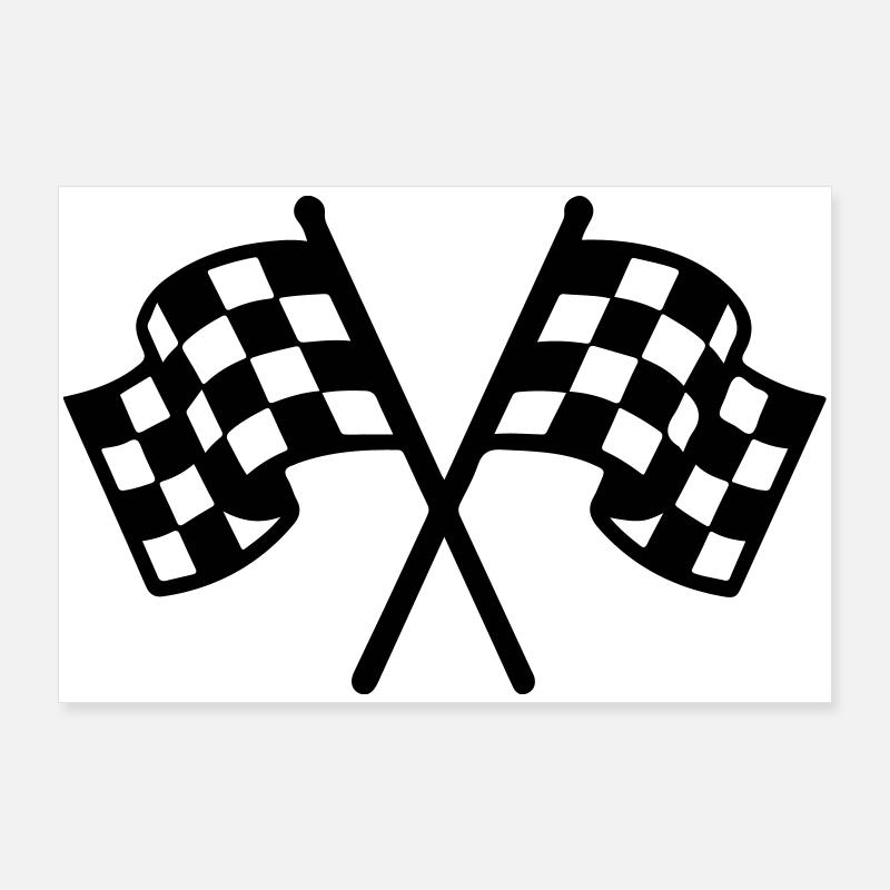 Racing flag icon Poster 36" x 24" (90x60 cm)