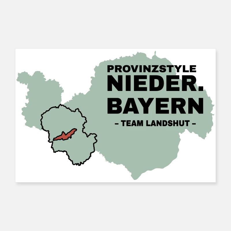 Lower Bavaria | LANDSHUT Poster 36" x 24" (90x60 cm)