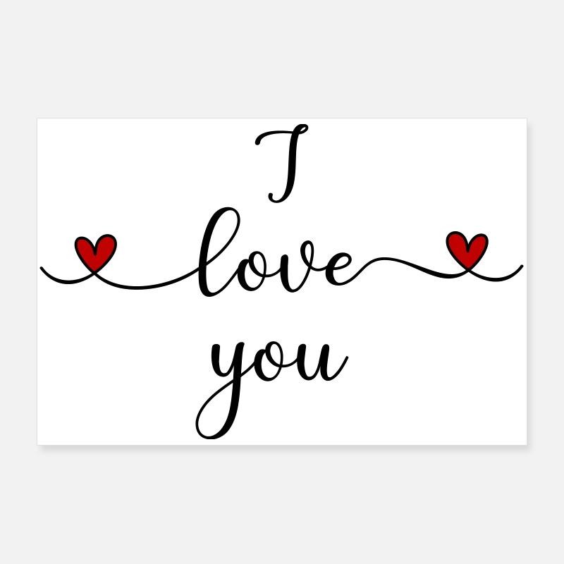 Ich liebe Dich Poster 90x60 cm