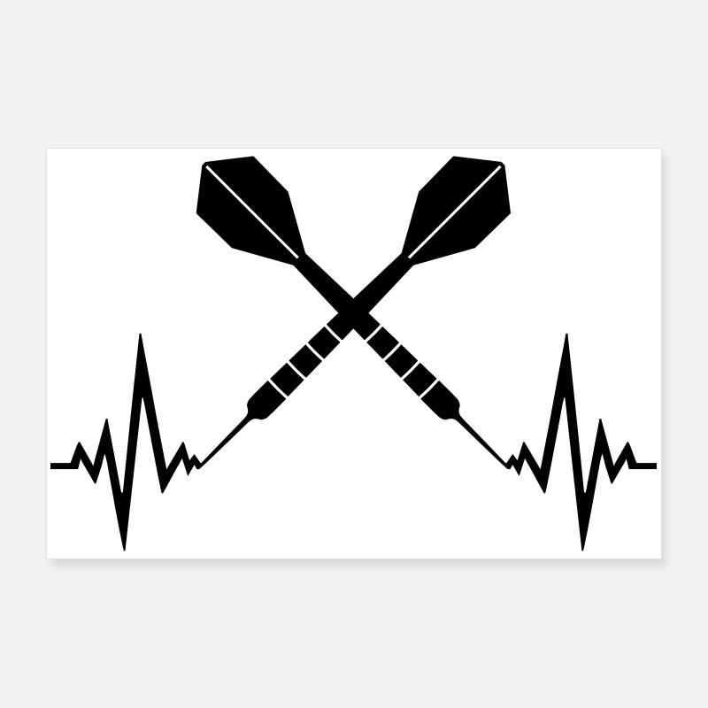 logo cool frequency heartbeat pulse text play there Poster 36" x 24" (90x60 cm)