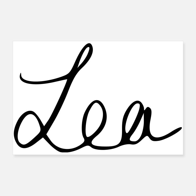 Lea - Poster 90x60 cm - Weiß