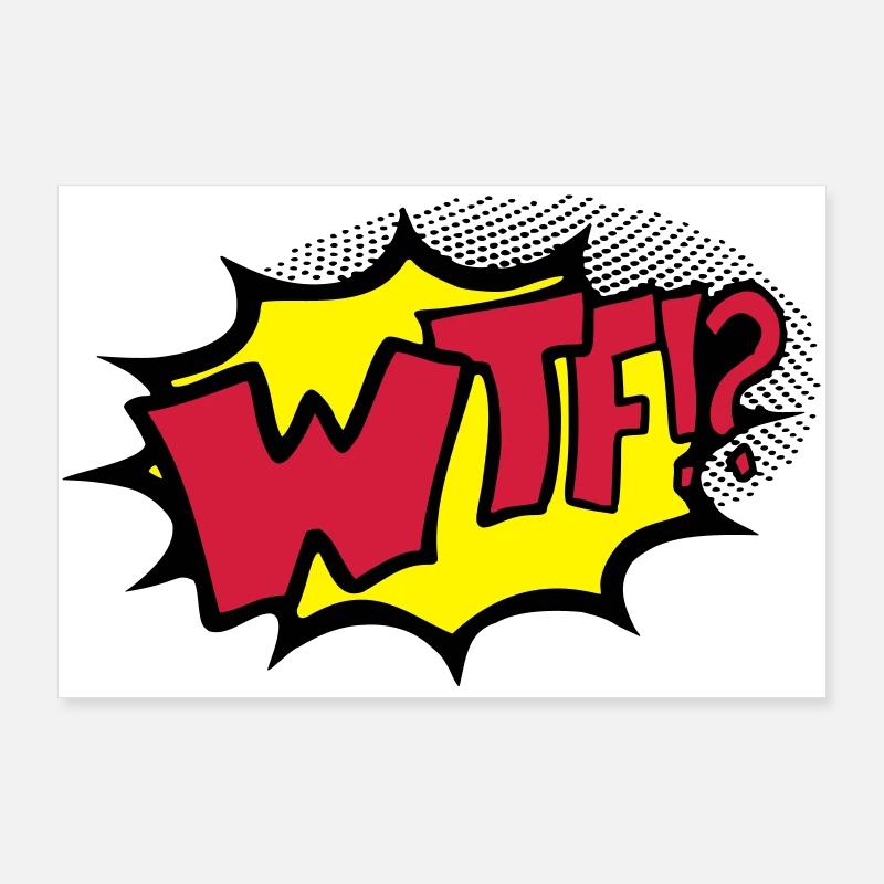 WTF Poster 90x60 cm