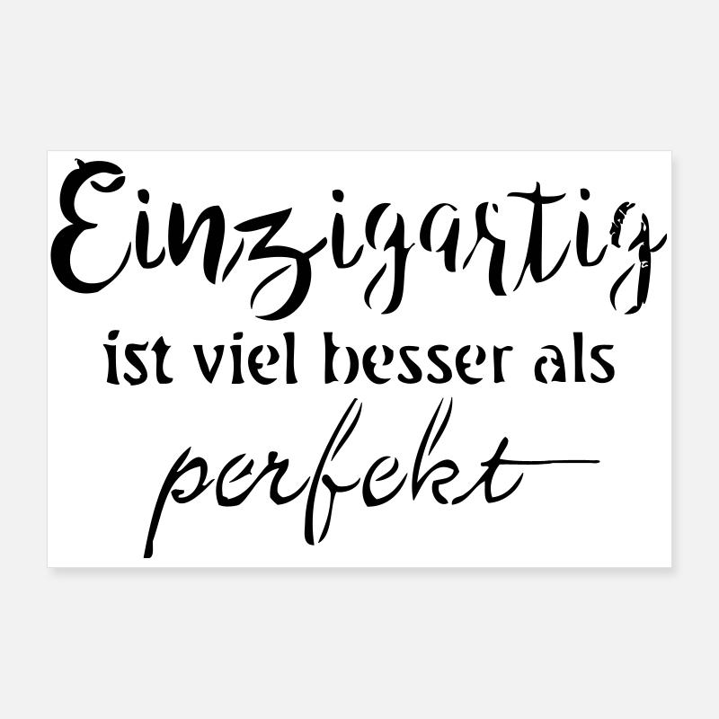 Einzigartig Poster 90x60 cm