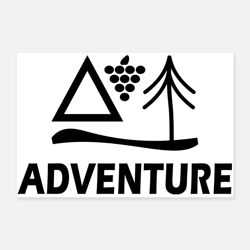 Aventure - Poster 90 x 60 cm - blanc