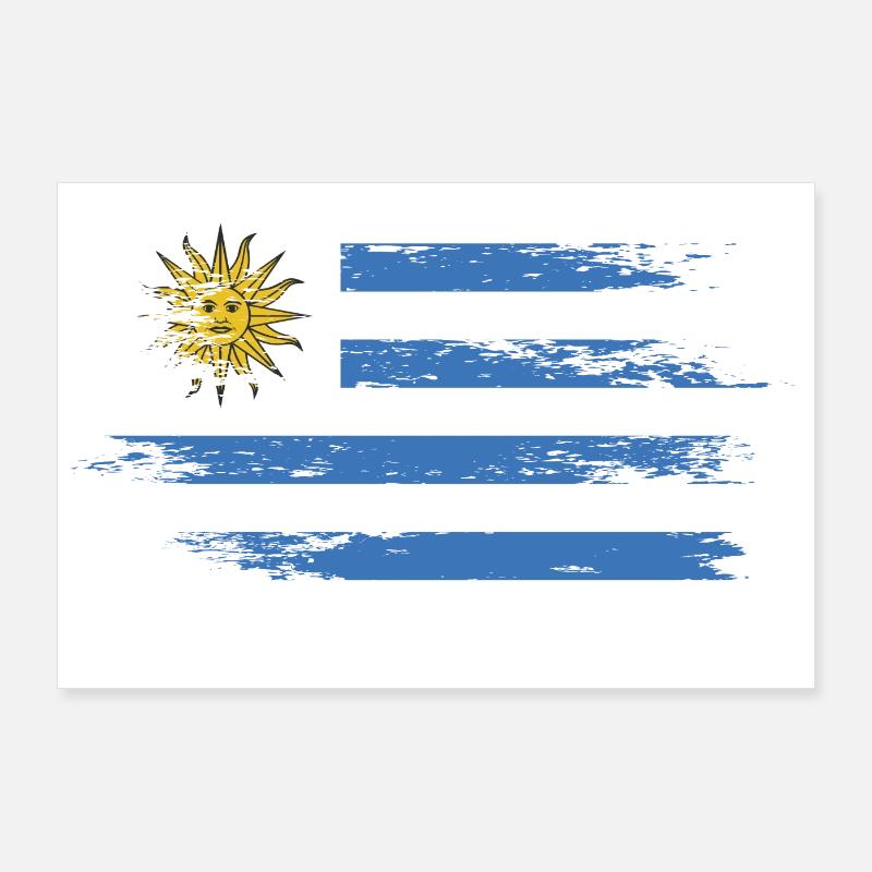 Uruguay Flagge used Poster 90x60 cm