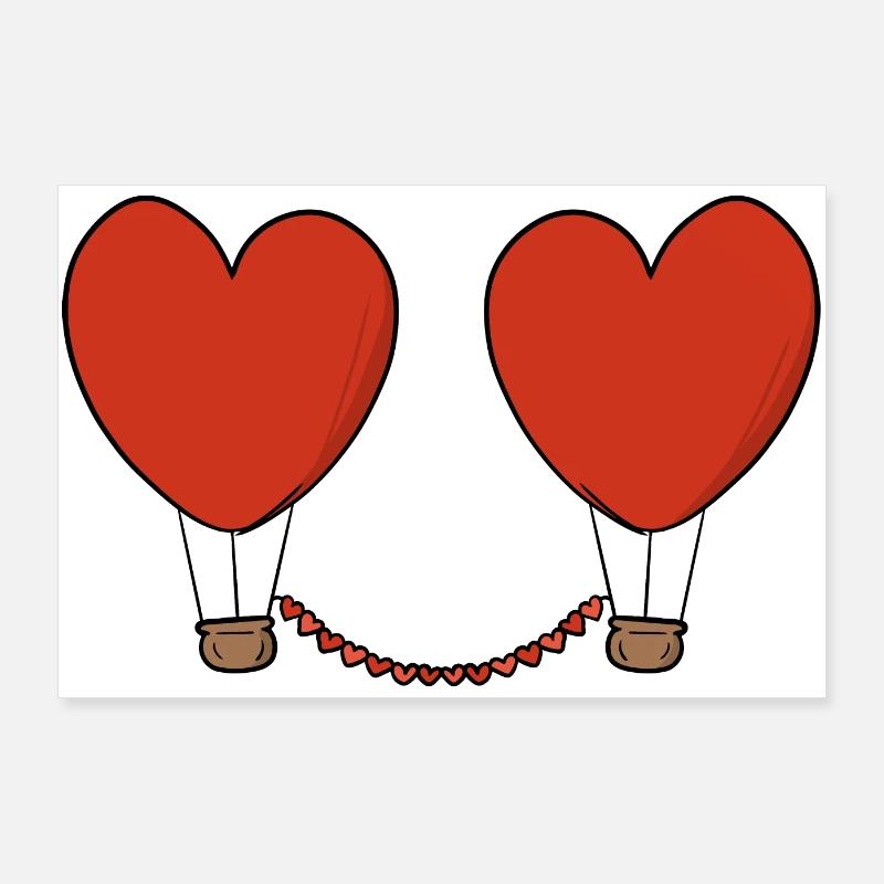 Voler avec amour Poster 90 x 60 cm